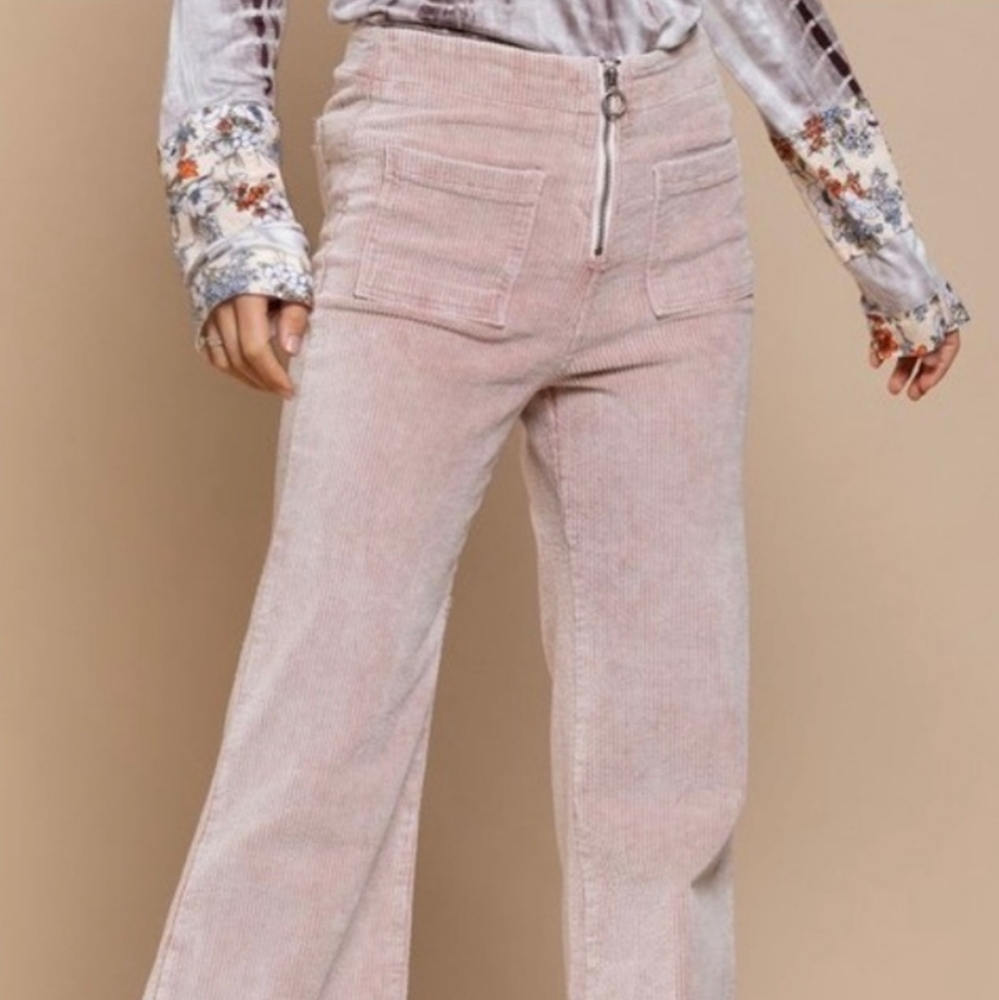 🎀 POL VINTAGE WASHED POWDER PINK CORDUROYS - Picture 2 of 6